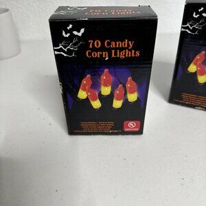 Candy Corn 70 Count Halloween String Lights Orange Yellow 13.5' New